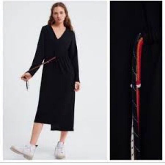 Zara Asymmetrical Midi Maxi Dress Size S - Picture 1 of 13
